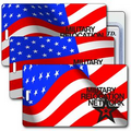 Luggage Tag 3D Lenticular Stars & Stripes US Flag Stock Image (Imprinted)